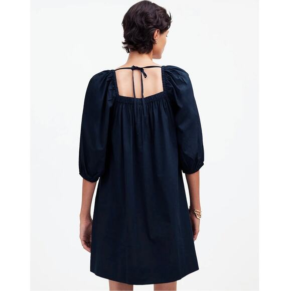 NWT Madewell Square-Neck Puff-Sleeve Mini Dress Size 2 - Picture 4 of 8
